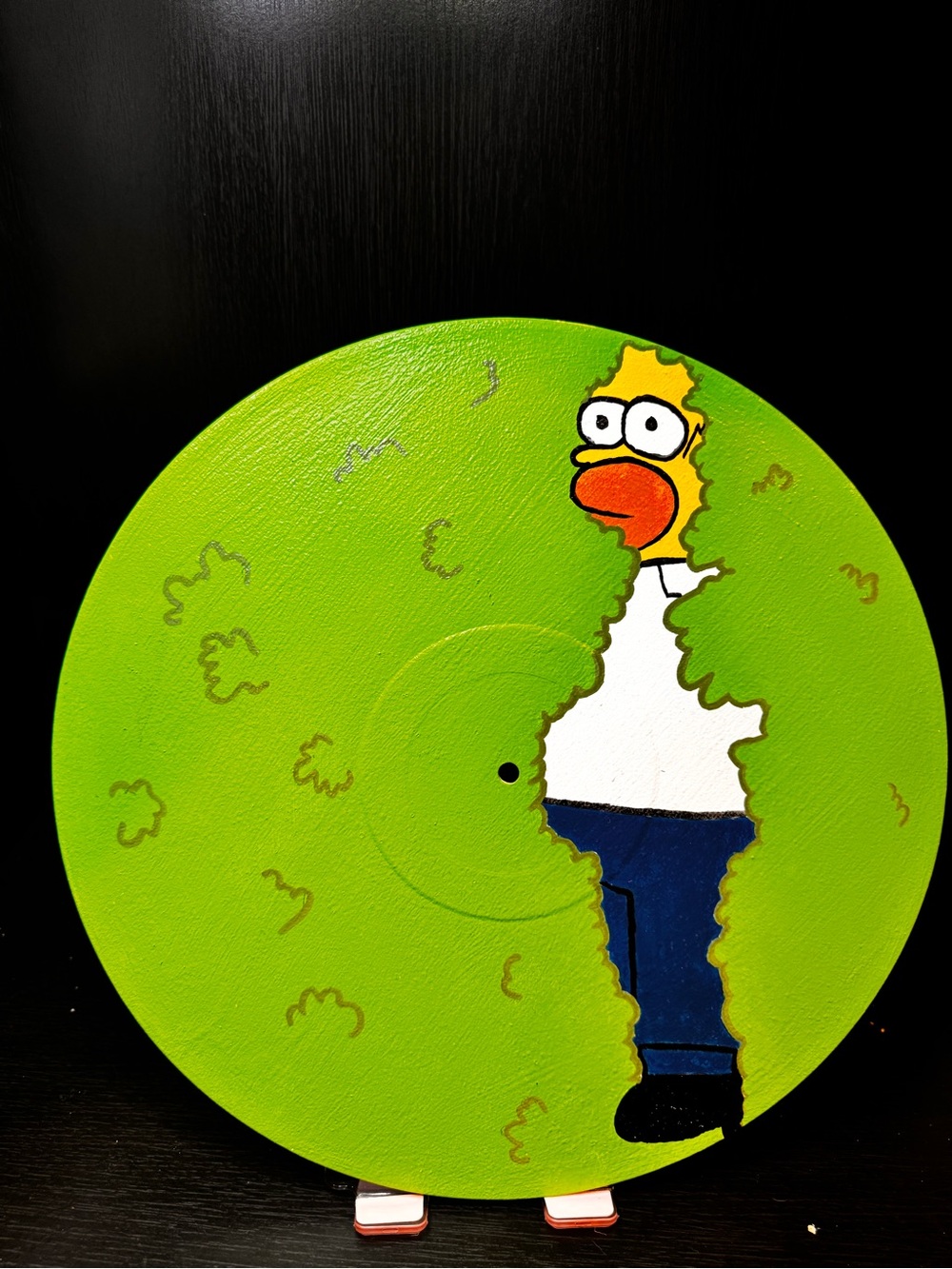 Homer Simpson Upcycled Vinyl Record 12 inch